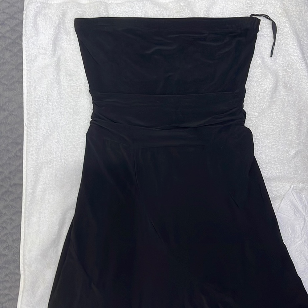 Black halter casual dress